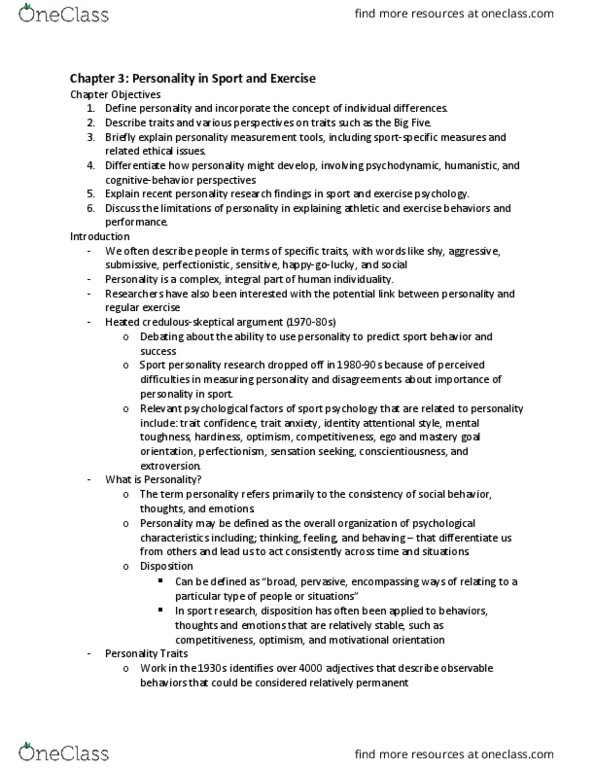 KINE 2P95 Chapter Notes - Chapter 1-11: Moral Disengagement, Positive Feedback, Autonomic Nervous System thumbnail