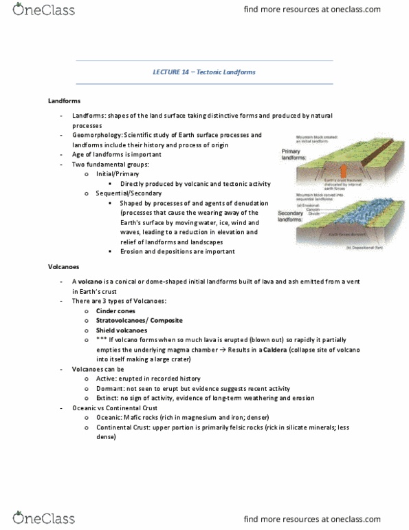 GPHY 102 Lecture Notes - Lecture 14: Stratovolcano, Magma Chamber, Silicate Minerals thumbnail