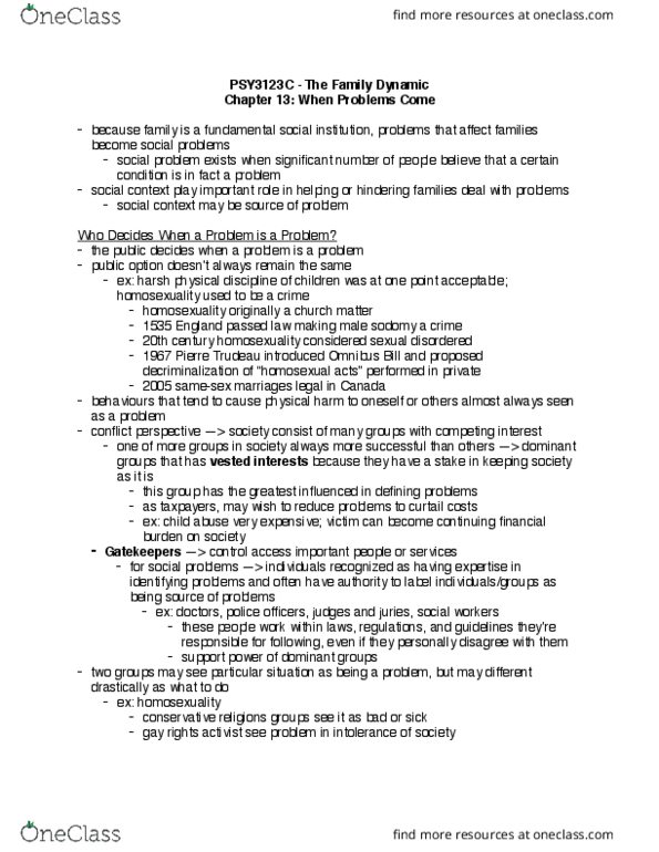 PSY 3123 Chapter Notes - Chapter 13: Pierre Trudeau, Public Health Insurance Option, Prenatal Diagnosis thumbnail