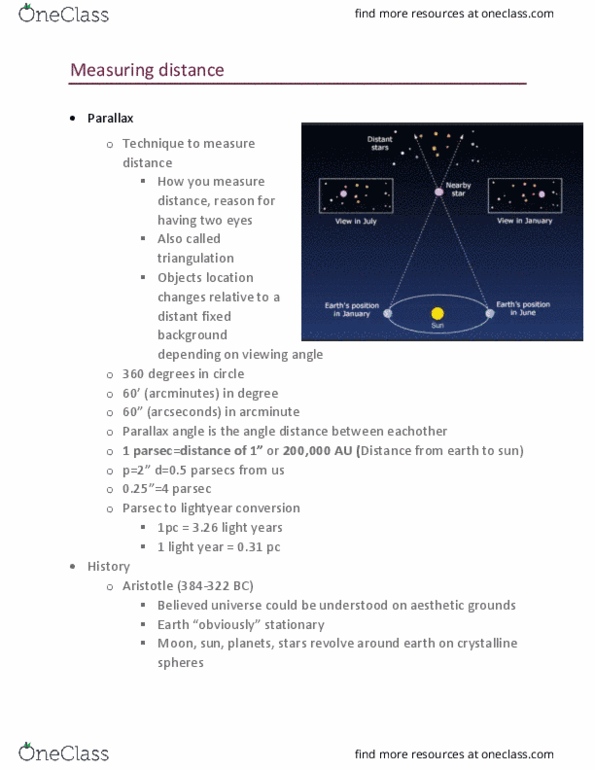 PHYS 183 Lecture Notes - Lecture 2: Parsec, Minute And Second Of Arc, Orbital Period thumbnail