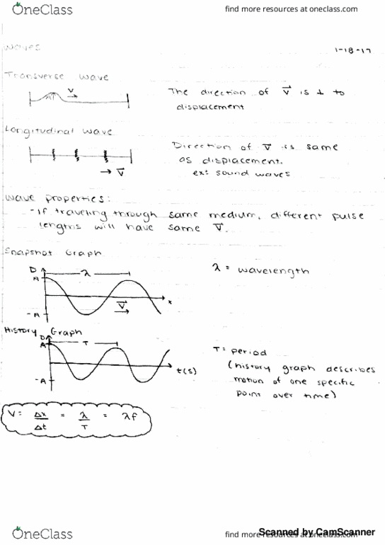 PHYS 132 Lecture 3: Waves thumbnail