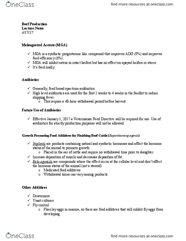 ADSC 3600 Lecture Notes - Lecture 14: Sodium Bicarbonate, Feedlot, Veterinary Physician thumbnail