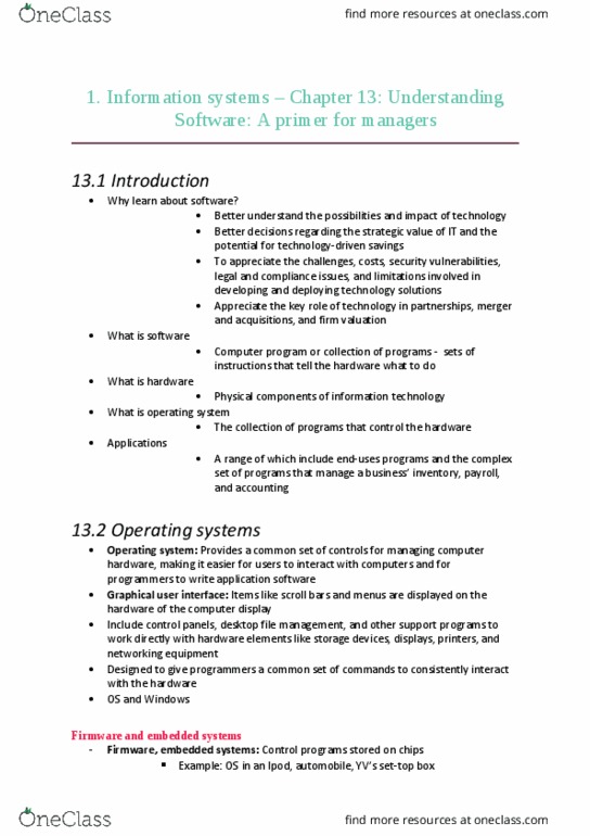 MGCR 331 Chapter Notes - Chapter 13: Web Server, Graphical User Interface, Computer Hardware thumbnail