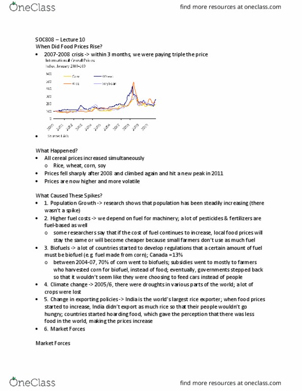 SOC 808 Lecture Notes - Lecture 10: Micronutrient, Server Message Block, Making Money thumbnail