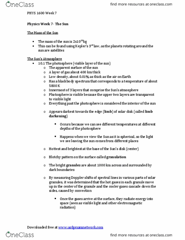 PHYS 1600 Lecture Notes - Lecture 7: Solar Cycle, George Ellery Hale, Pieter Zeeman thumbnail