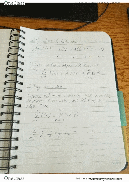 MATH 1341 Lecture 21: lecture 21 - sums and differences thumbnail