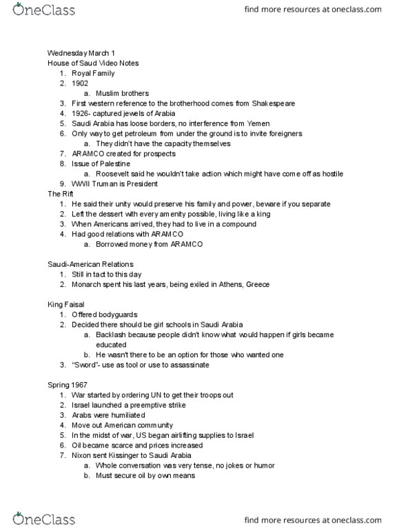 ADMJ 1245 Lecture Notes - Lecture 9: Saudi Aramco, Henry Kissinger, Sharia thumbnail