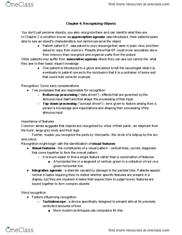 AUPSY102 Chapter Notes - Chapter 4: Bigram, Parietal Lobe, Logic Puzzle thumbnail