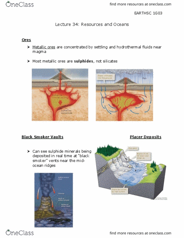 Class Notes For Earth Sciences At Mcmaster University Oneclass