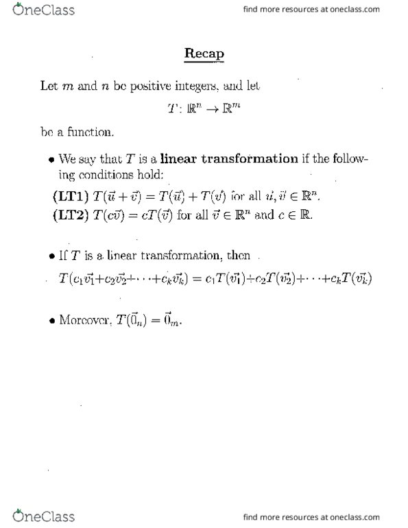 MATH 125 Lecture Notes - Lecture 27: Transformation Matrix, Linear Map, Row And Column Vectors thumbnail