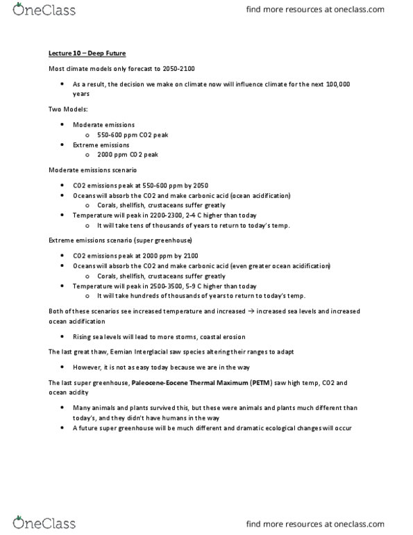 BIOL 3500 Lecture Notes - Lecture 10: Eemian, Coastal Erosion, Ocean Acidification thumbnail