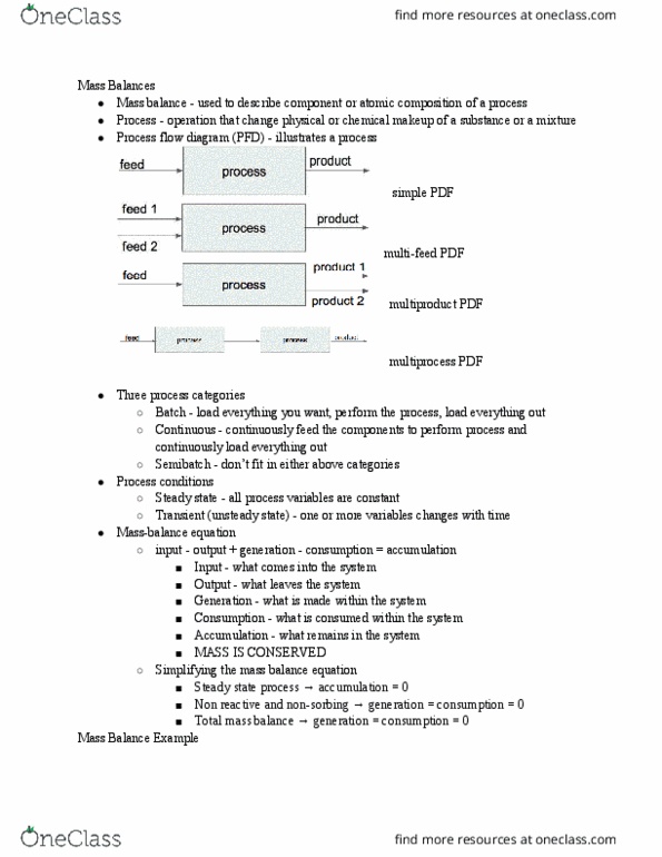 ENGR 1166 Chapter Notes - Chapter 5: Process Flow Diagram, Process Variable thumbnail