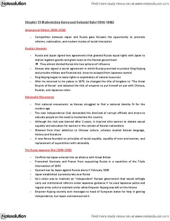 EAS105H1 Chapter Notes - Chapter 23: Independence Club, Developmentalism, Liberal Democracy thumbnail