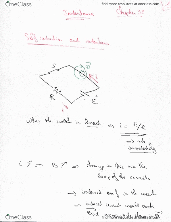 PHYS 205 Lecture Notes - Lecture 7: Inductor, Ator thumbnail