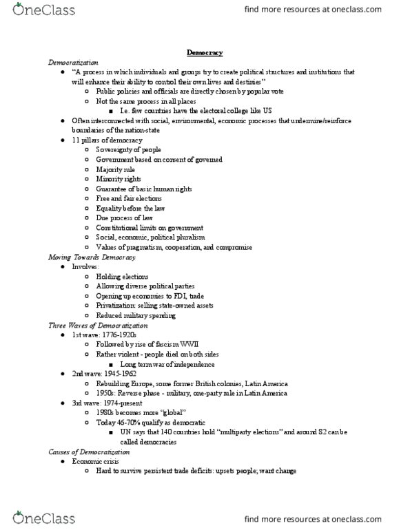 GEOG 1001 Lecture Notes - Lecture 22: Minority Rights, Due Process, Global Recession thumbnail