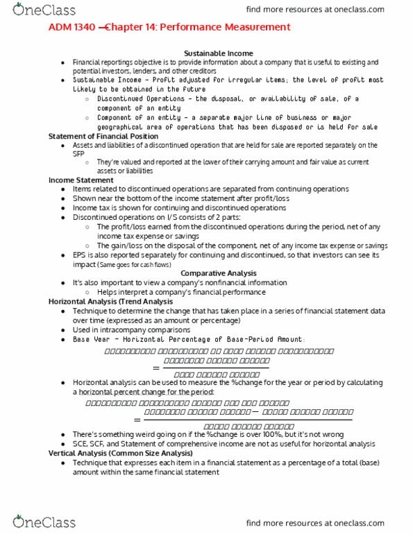 ADM 1340 Chapter Notes - Chapter 14: Income Tax, Financial Statement, Income Statement thumbnail