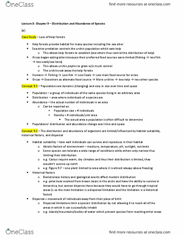 BIOL 2050 Lecture Notes - Lecture 3: Soil Ph, Pupfish, Quadrat thumbnail