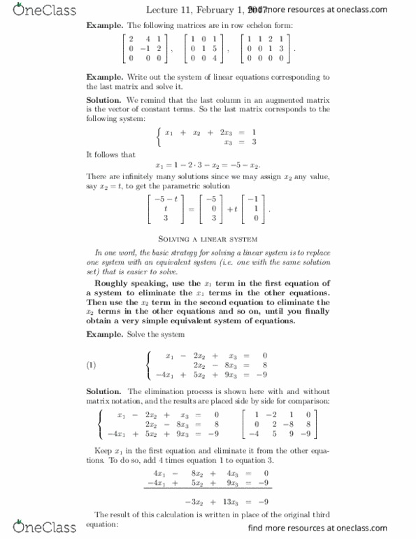 MATH125 Lecture Notes - Lecture 11: Solution Set, Elementary Matrix thumbnail