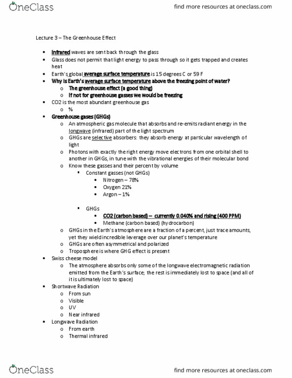 EARTH 114 Lecture Notes - Lecture 3: Swiss Cheese Model, Radiant Energy, Covalent Bond thumbnail