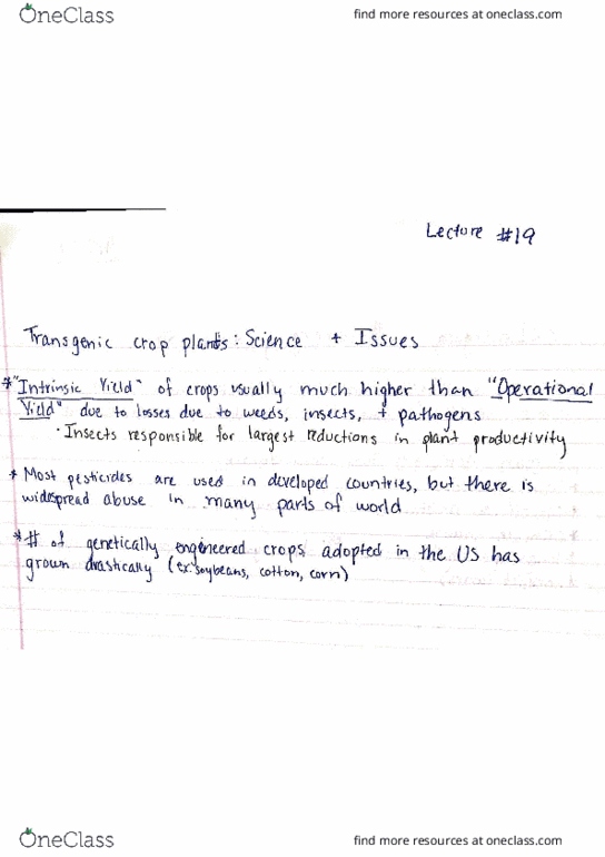 ESPM 40 Lecture 19: Transgenic Crops thumbnail