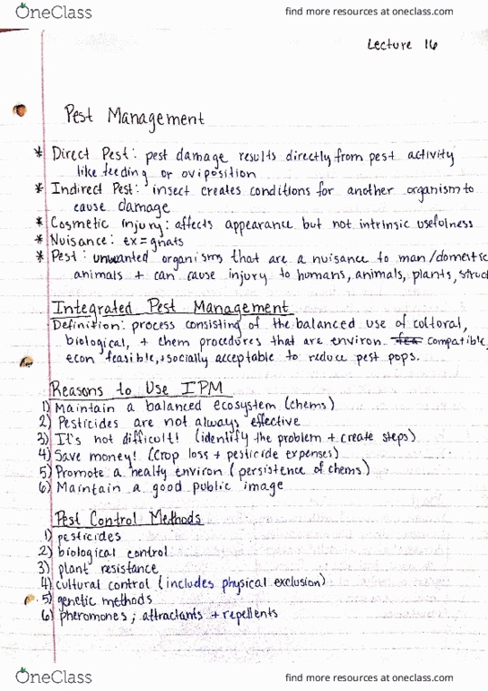 ESPM 40 Lecture Notes - Lecture 16: Insecticide, Ope, European Credit Transfer And Accumulation System thumbnail