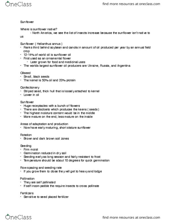 PLSC 201 Lecture Notes - Lecture 18: Herbicide, Pollination, Vegetable Oil thumbnail