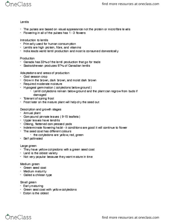 PLSC 201 Lecture Notes - Lecture 1: Dry Matter, Glyphosate, Saprotrophic Nutrition thumbnail