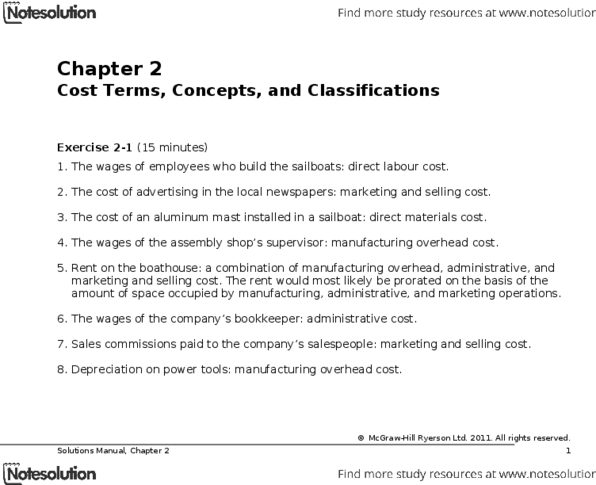 ADMS 2510 Chapter Notes - Chapter 2: Avon Products, Fixed Cost, Chief Financial Officer thumbnail