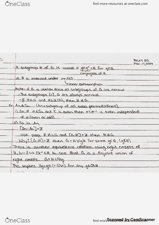 PMAT 315 Lecture 27: PMAT 315 lecture 27 - Winter 2017 - Berndt Brenken thumbnail