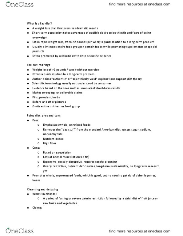 NUSCTX 10 Lecture Notes - Lecture 9: Mediterranean Diet, Calorie, Calorie Restriction thumbnail