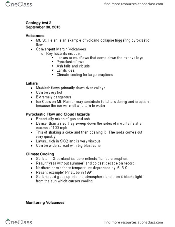 GEOL 1121 Lecture 2: Geology Test 2 thumbnail