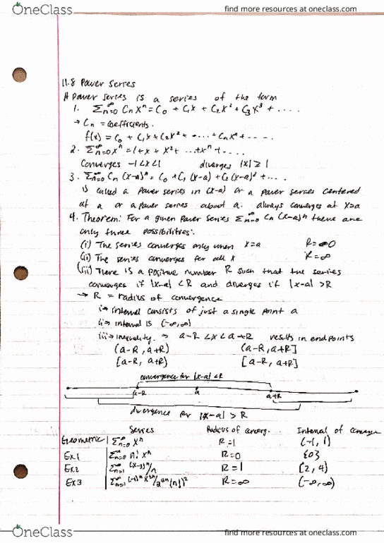 MA 16200 Chapter Notes - Chapter 11.8: Ratio Test thumbnail