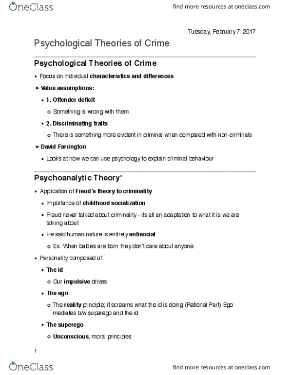 Sociology 2266A/B Lecture Notes - Lecture 5: Community Psychology, Pathological Lying, Antisocial Personality Disorder thumbnail