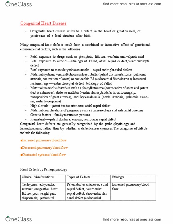 NURS 3122 Chapter Notes - Chapter 26.2: Right Ventricular Hypertrophy, Perspiration, Hemodynamics thumbnail