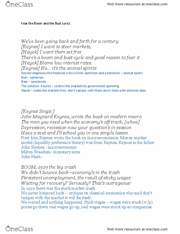 ECON-102 Lecture Notes - Lecture 4: Capital Structure, Human Behavior, Loanable Funds thumbnail