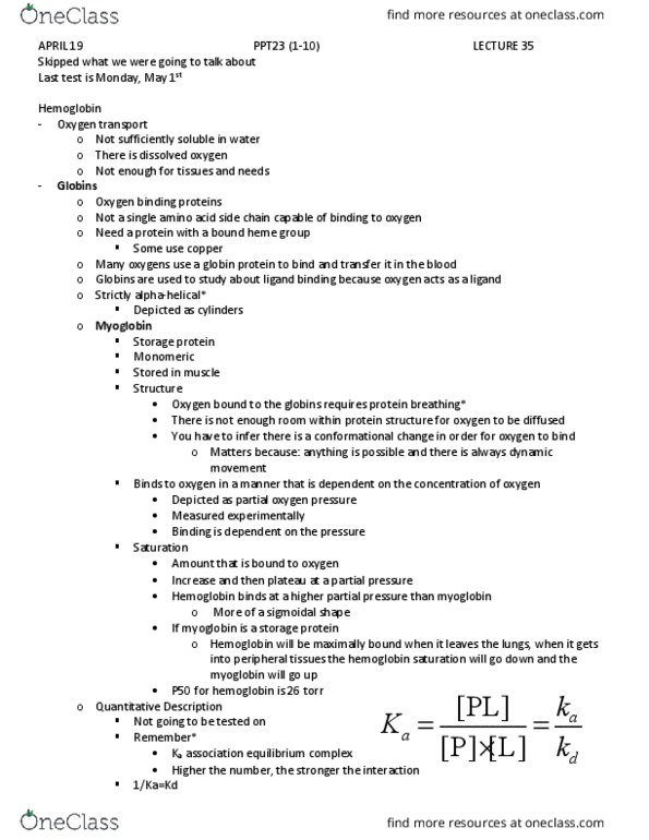 BIOL 4350 Lecture Notes - Lecture 35: Strong Interaction, Biomimetics, Histidine thumbnail