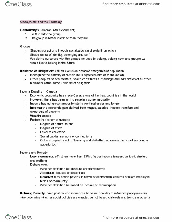 SOC101Y1 Chapter Notes - Chapter 8: Symbolic Culture, Status Attainment, Deskilling thumbnail