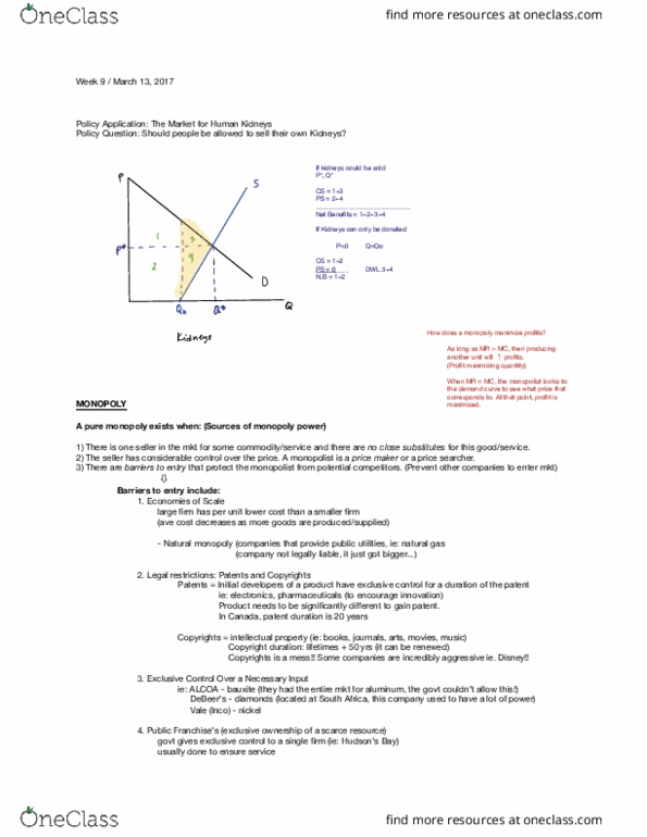 ECON101 Lecture Notes - Lecture 22: Marginal Product, Marginal Cost, Consumer Behaviour thumbnail