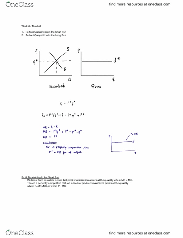 ECON101 Lecture Notes - Lecture 20: Root Mean Square, Perfect Competition thumbnail