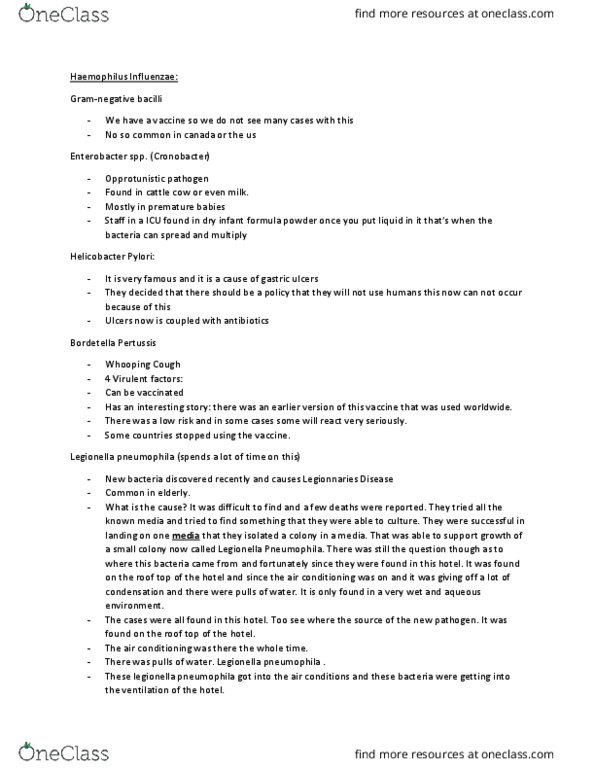 SCI 1101 Lecture Notes - Lecture 14: Borrelia, Chlamydiae, Skeletal Muscle thumbnail