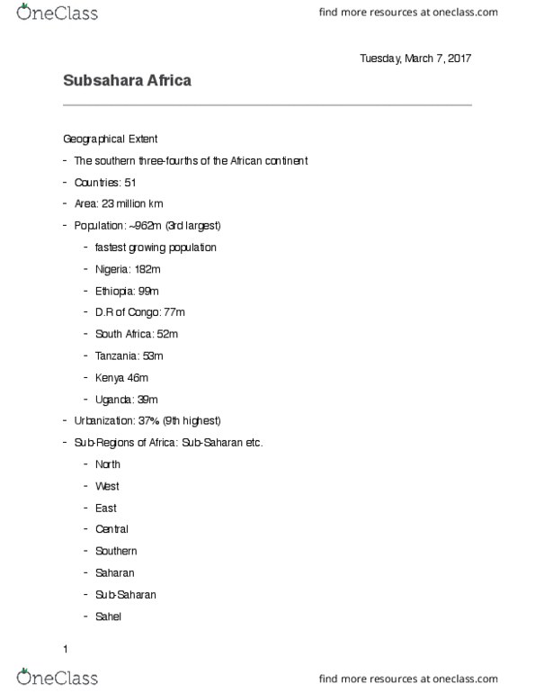 GEOG 2RW3 Lecture Notes - Lecture 5: Stone Tool, Olduvai Gorge, Ethiopian Highlands thumbnail