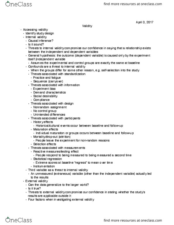 PSYCH 303 Lecture Notes - Lecture 10: Statistical Power, Effect Size, Standard Deviation thumbnail