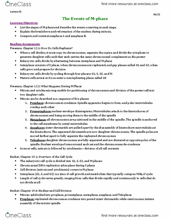 MCB 150 Lecture Notes - Lecture 35: Chromatin, Nuclear Localization Sequence, Lipid Bilayer thumbnail