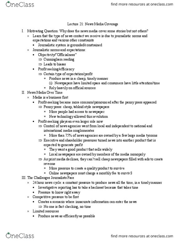 POSC150 Lecture Notes - Lecture 18: Five Ws, Personal Finance, Penny Press thumbnail