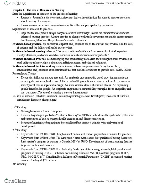 NSG 3301 Chapter Notes - Chapter 1-19 from book: Active Listening, Analysis Of Covariance, Concurrent Validity thumbnail