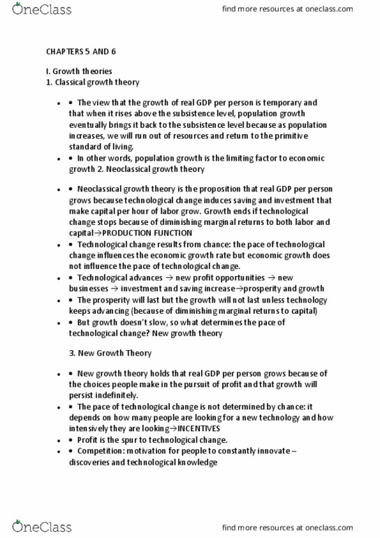 ECON 1012 Chapter Notes - Chapter 5-6: Unemployment, Capital Accumulation, Structural Unemployment thumbnail