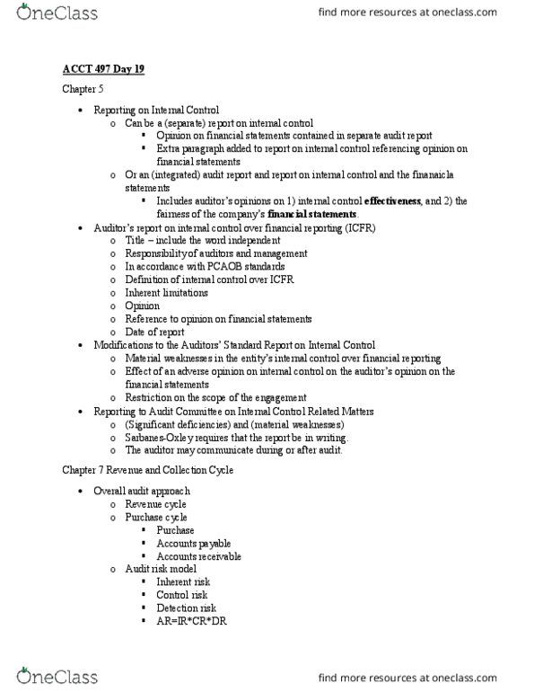 ACCT 497 Lecture Notes - Lecture 19: Remittance Advice, Lock Box, General Ledger thumbnail