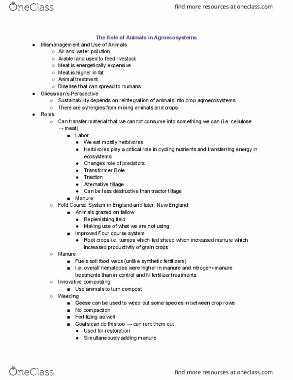 EESC3310 Lecture Notes - Lecture 11: Erosion Control, Free Range, Cattle Feeding thumbnail