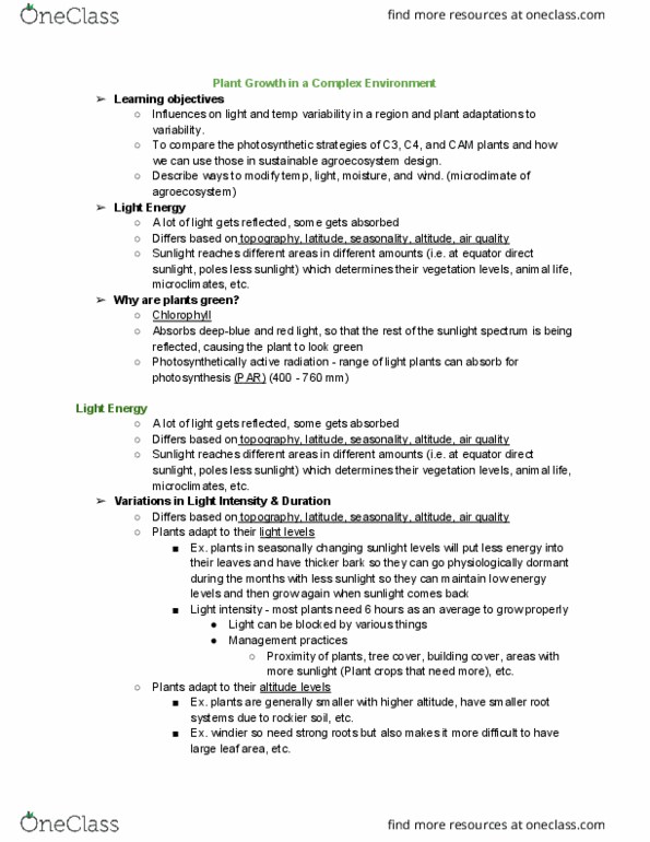 EESC3310 Lecture Notes - Lecture 3: Permanent Wilting Point, Weed Control, Evaporation thumbnail