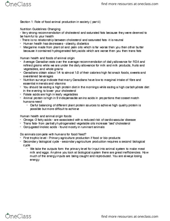 AGRC 112 Lecture Notes - Lecture 3: Cardiovascular Disease, Bioproducts, Folic Acid thumbnail